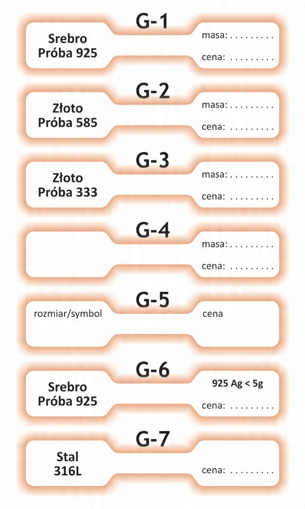 

Metki Do Biżuterii profesjonalne Gotowe ArtComp