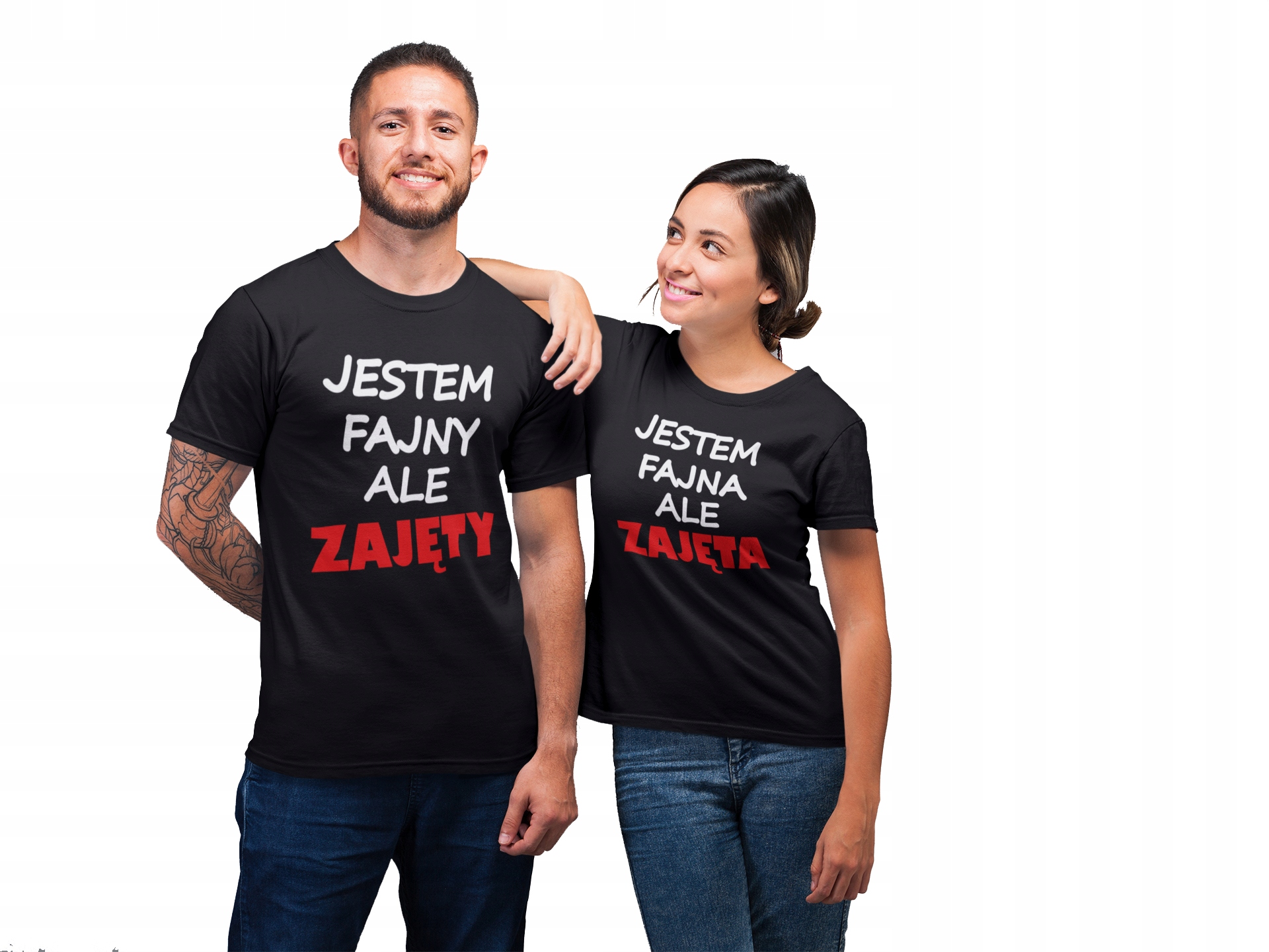 

Zestaw Koszulek Jestem Fajna Ale Zajęta Zajęty