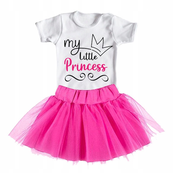 

Komplet dla dziewczynki body spódniczka tiulowa