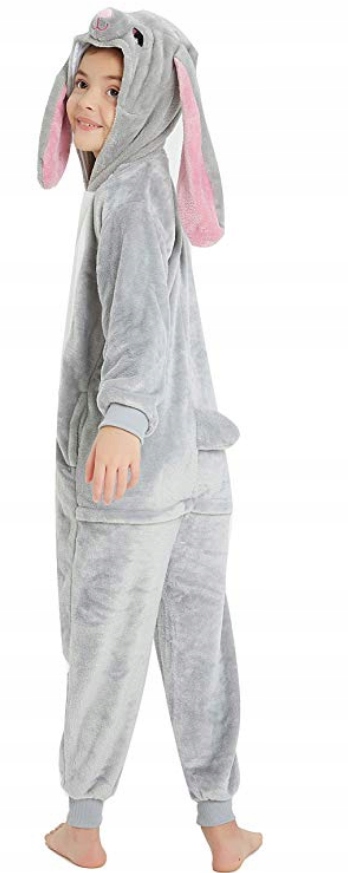 KRÓLIK ZAJĄC USZY DŁUGIE KIGURUMI piżama DRES KOSTIUM STRÓJ 98-104 Wiek dziecka 2 lata +
