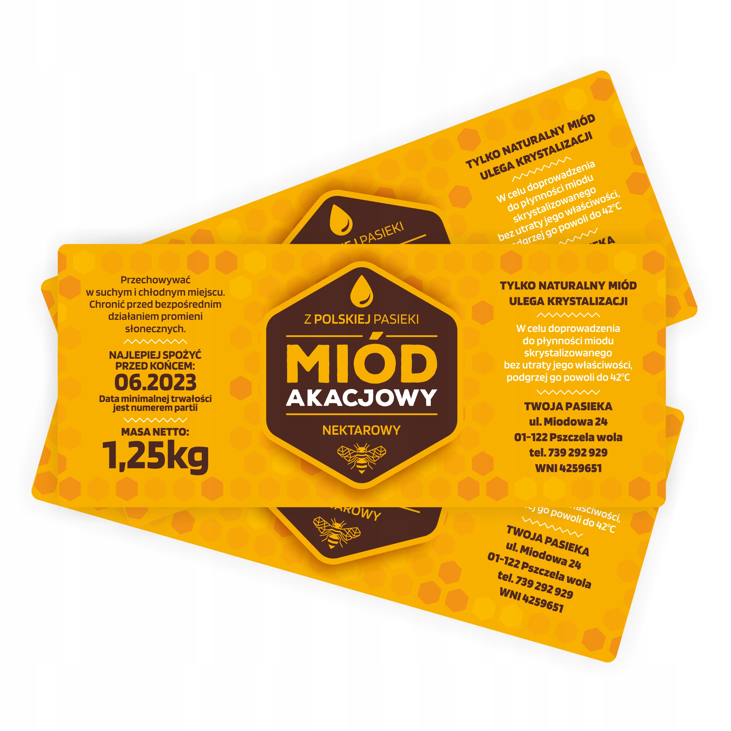 

Personalizowane Etykiety Naklejki na Miód 105 szt.