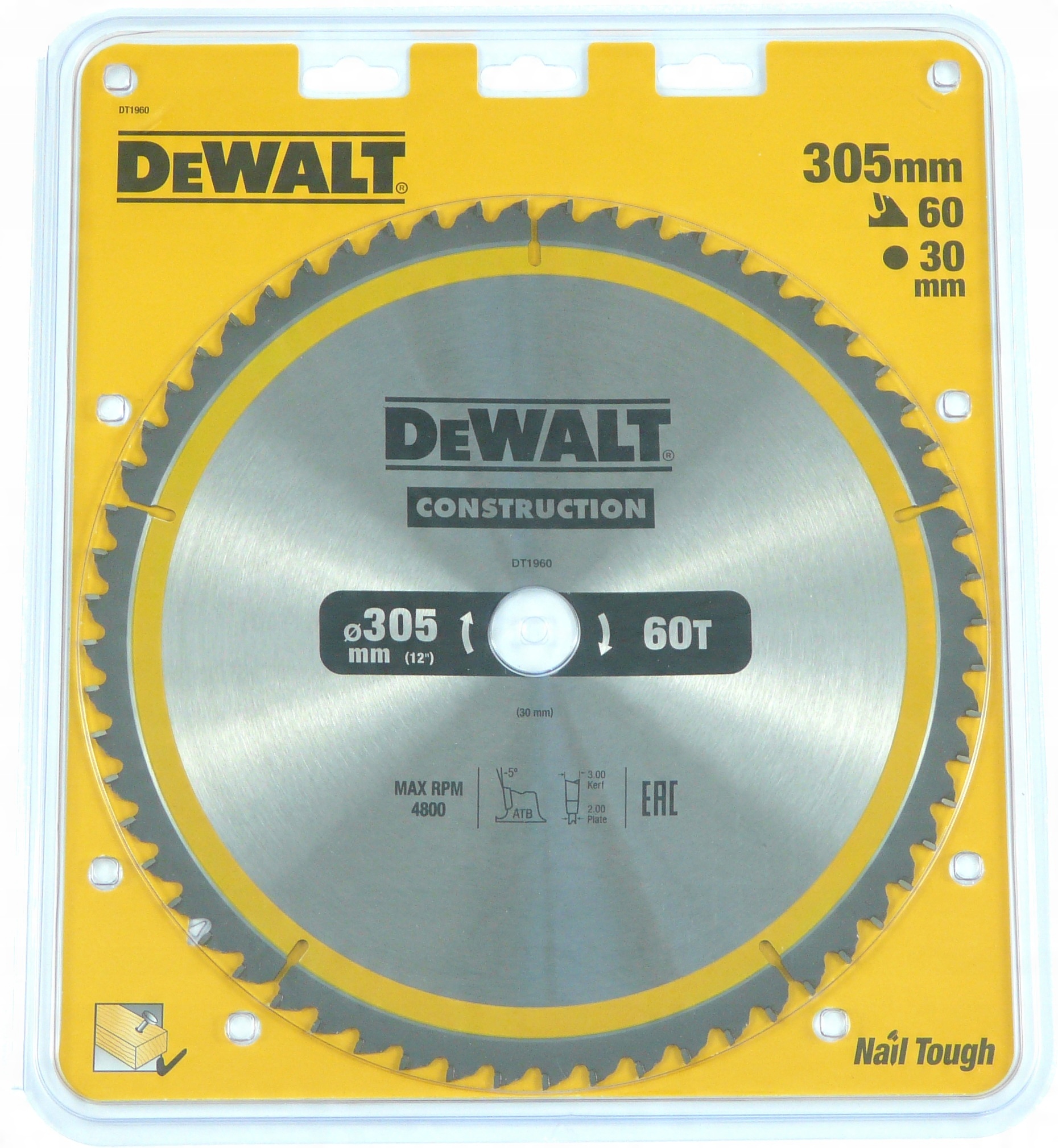 

DeWalt DT1960 tarcza piła do drewna 305mm 30mm 60z