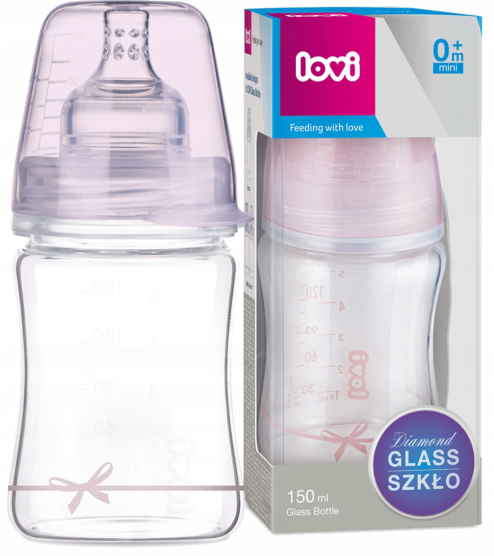 

Lovi Butelka Szklana Diamond Glass 150ml Smoczek