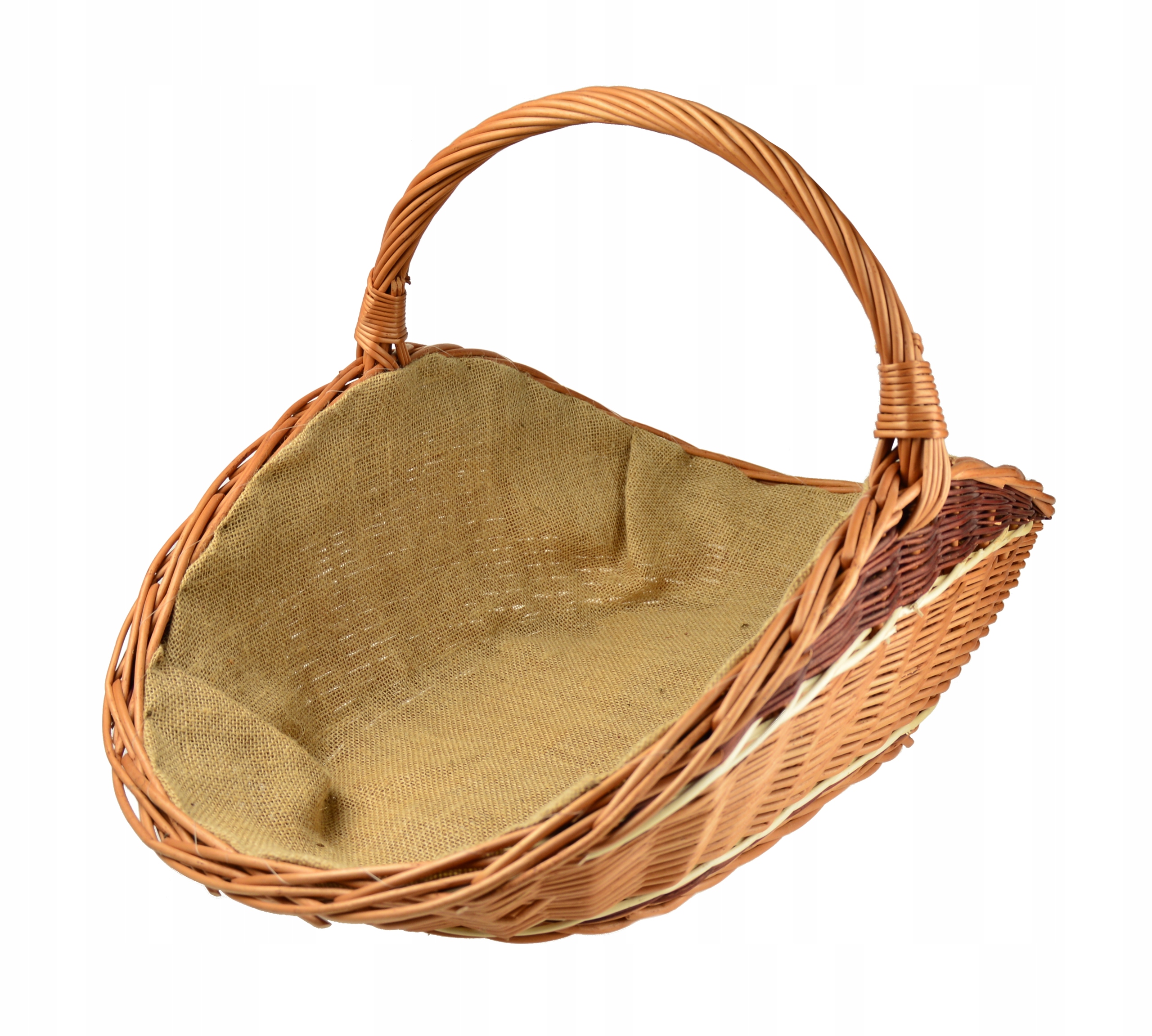 Wiklinowy KOSZ NA DREWNO koszyk do kominka JUTA Wysokość produktu 40 cm