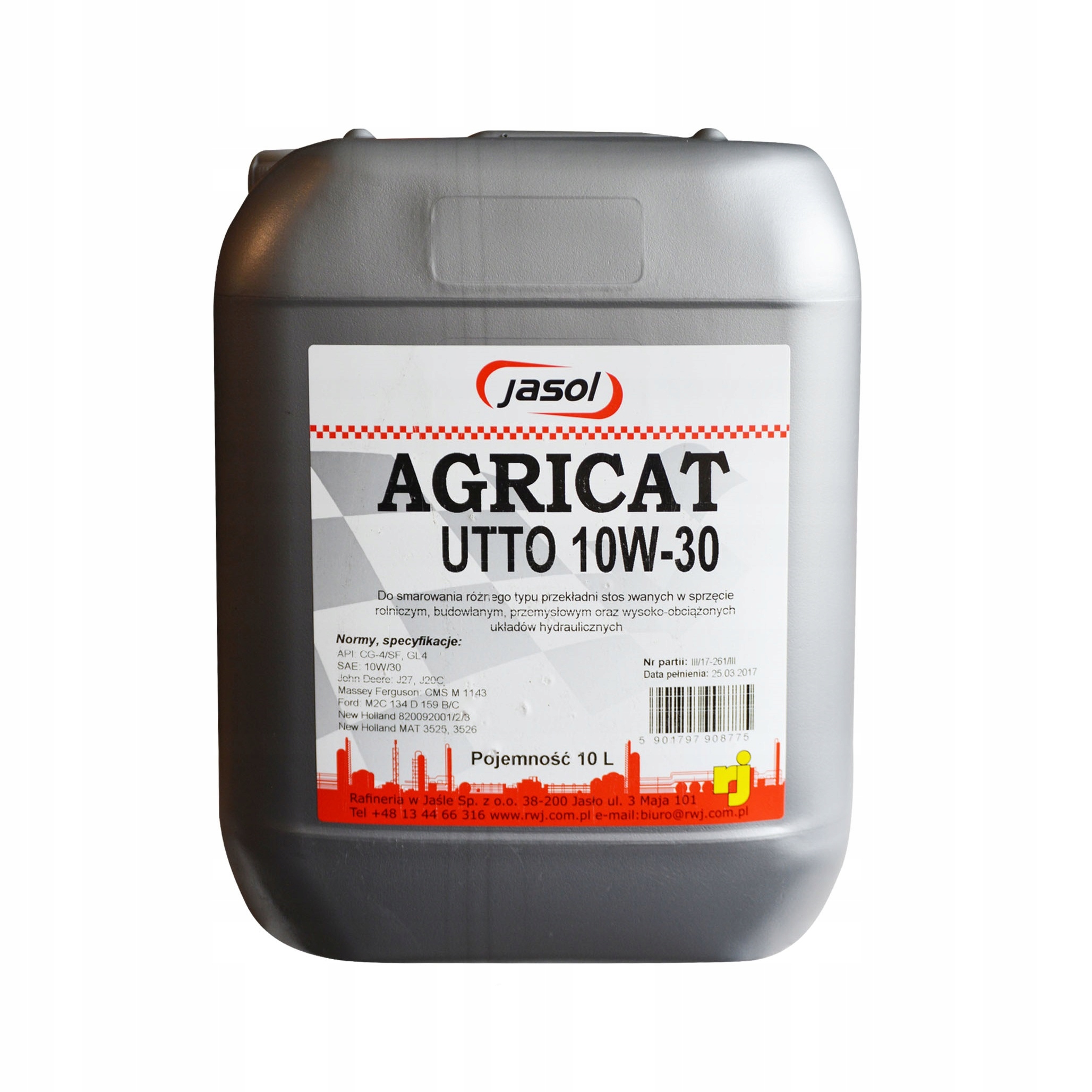 

Olej Jasol Agricat Utto 10W30 - - 10 Litrów