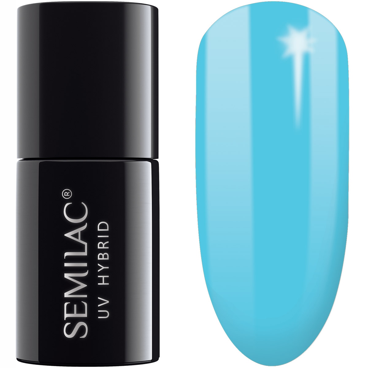 

044 Semilac Lakier Hybrydowy Intense Blue 7ML