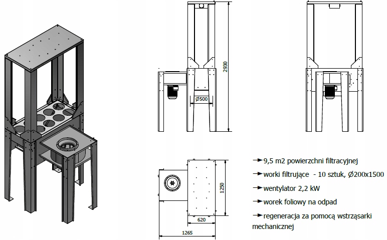 Stół szlifierski STS 10 1x1m Model STS10