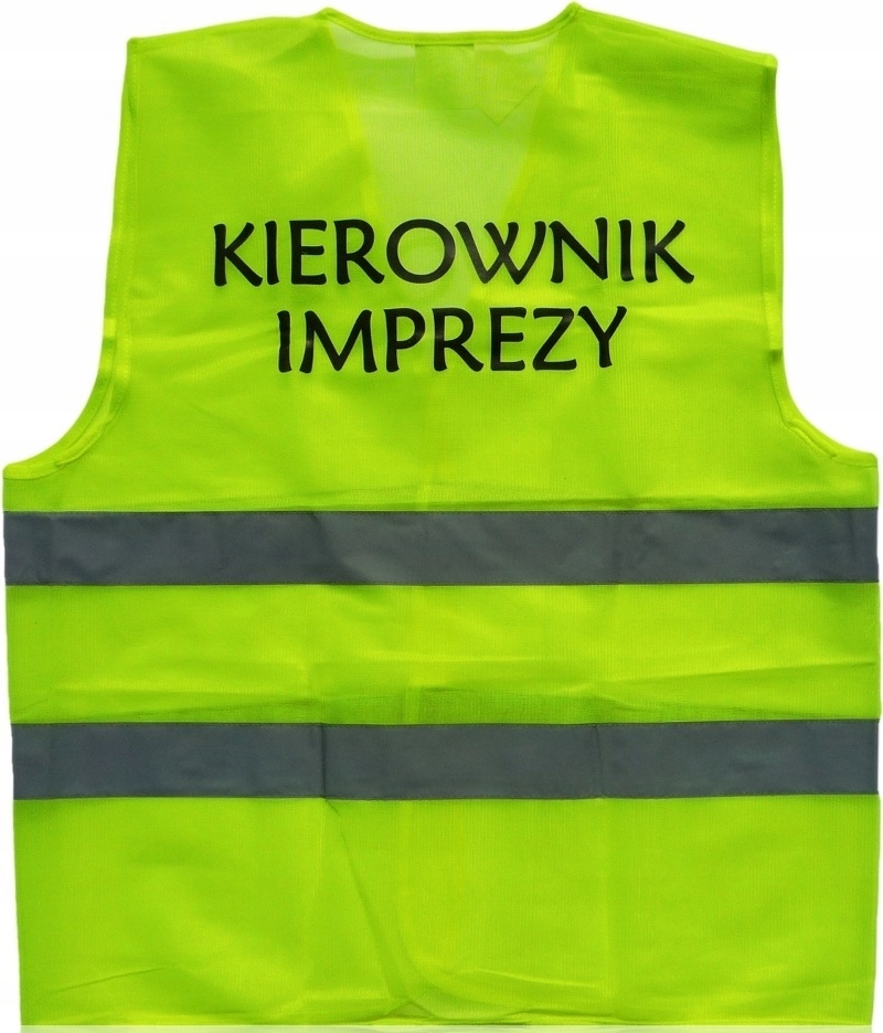 

Kamizelka odblaskowa z napisem śmieszny