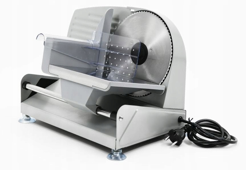 PROFESJONALNA KRAJALNICA METALOWA STALI INOX CHLEBA WĘDLIN SERA WARZYW 150W Kolor dominujący srebrny/szary