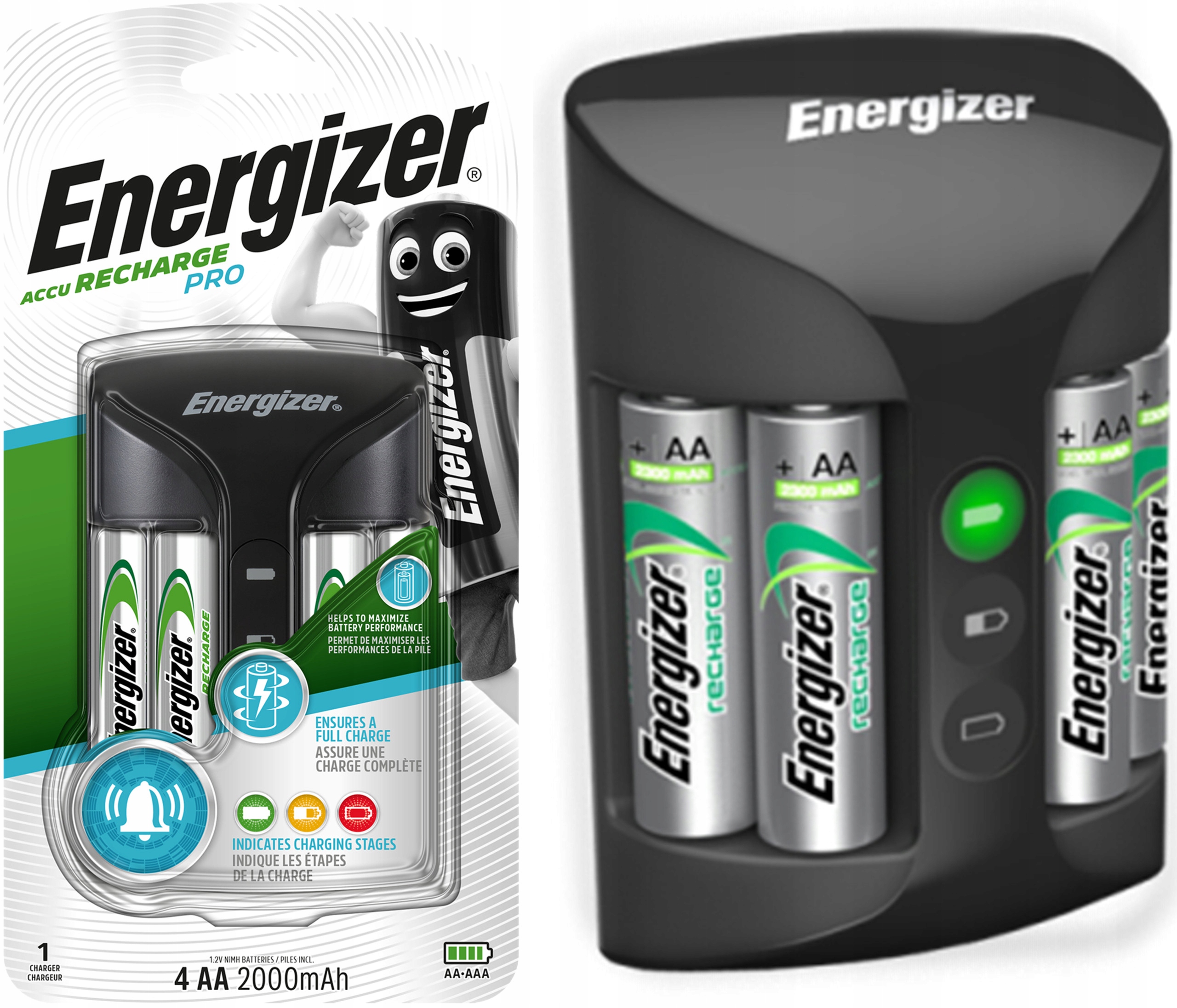 Фото - Акумулятор для камери Energizer Ładowarka  Pro Baterii Aaa R3 Aa R6 4x Akumulatorki Aa 2000mAh 