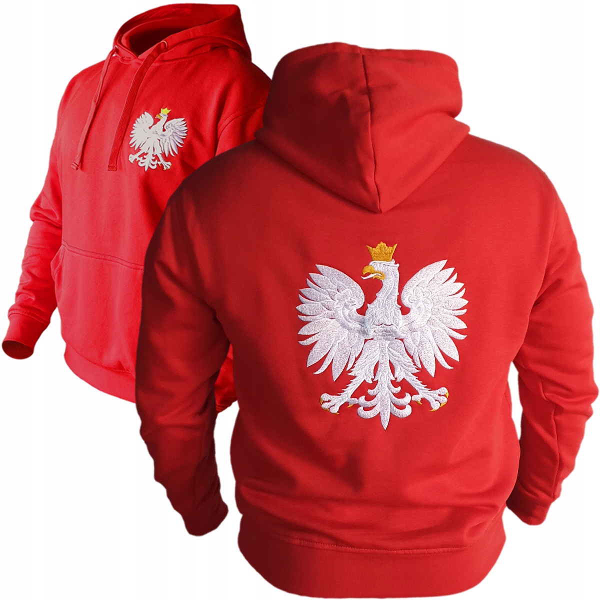 

Bluza kibica Polska z godłem, patriotyczna haft
