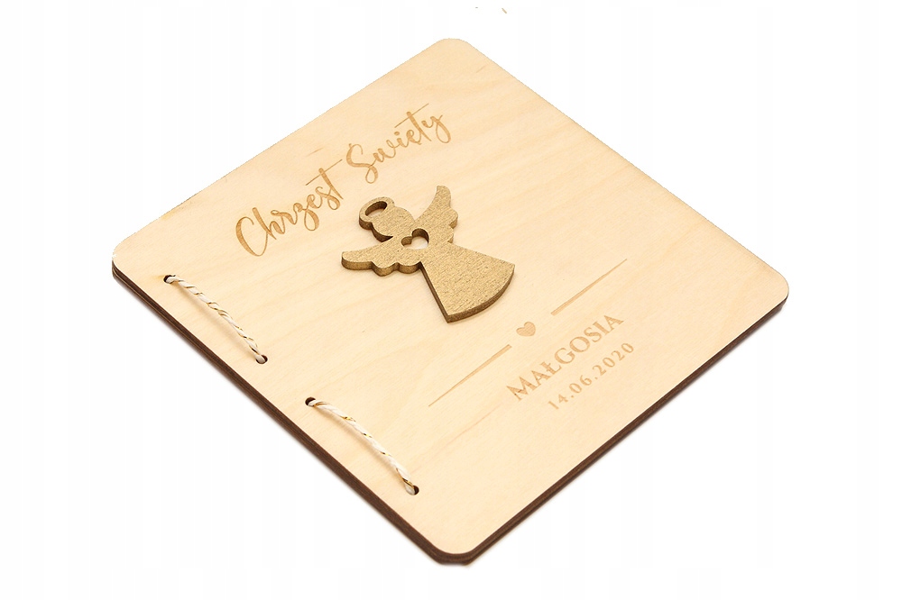 Personalizowany prezent Pamiątka Chrztu Świętego Szerokość produktu 14 cm