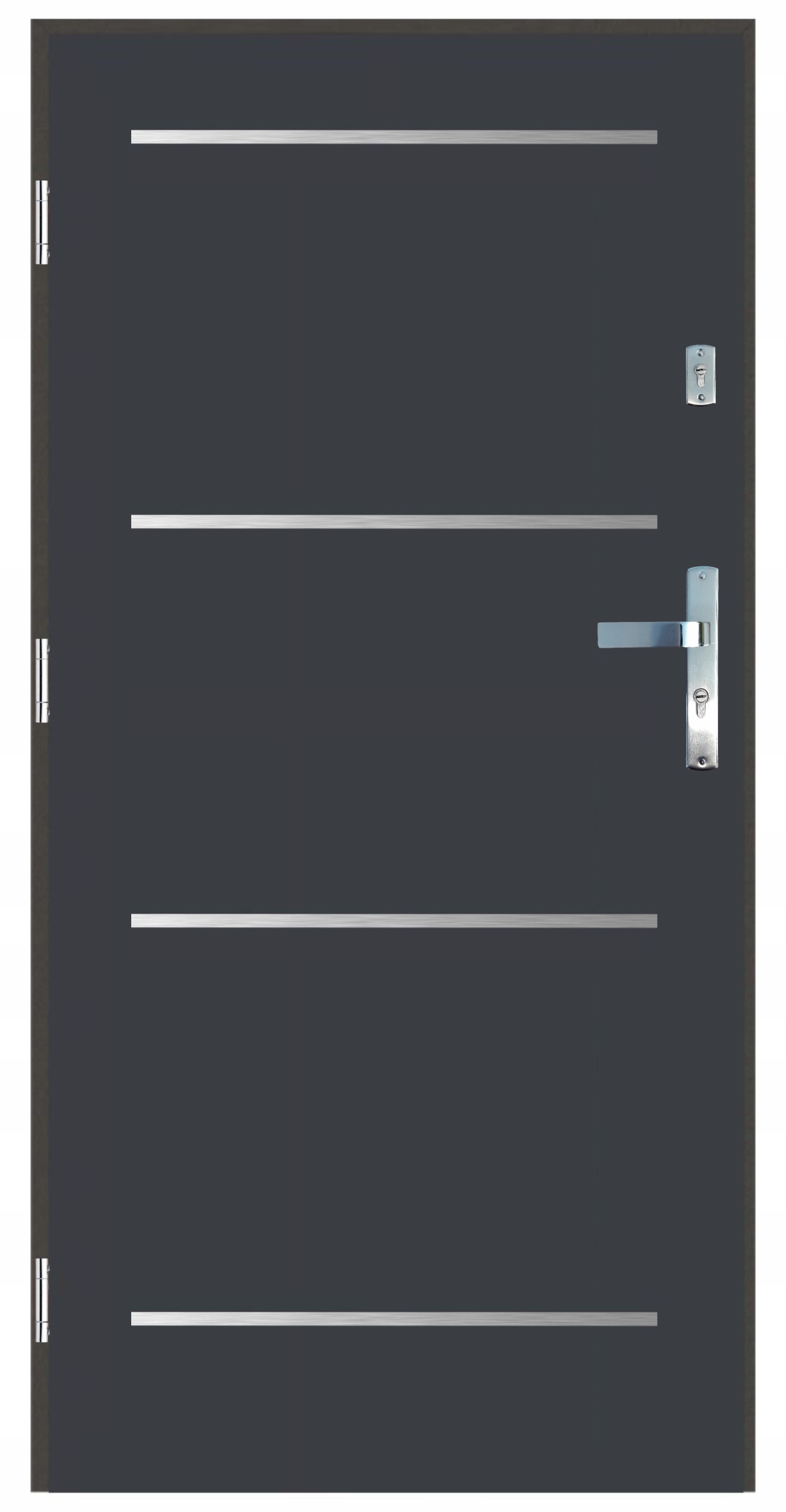 Drzwi wejściowe zewnętrzne 55 mm LA-6 INOX 80L