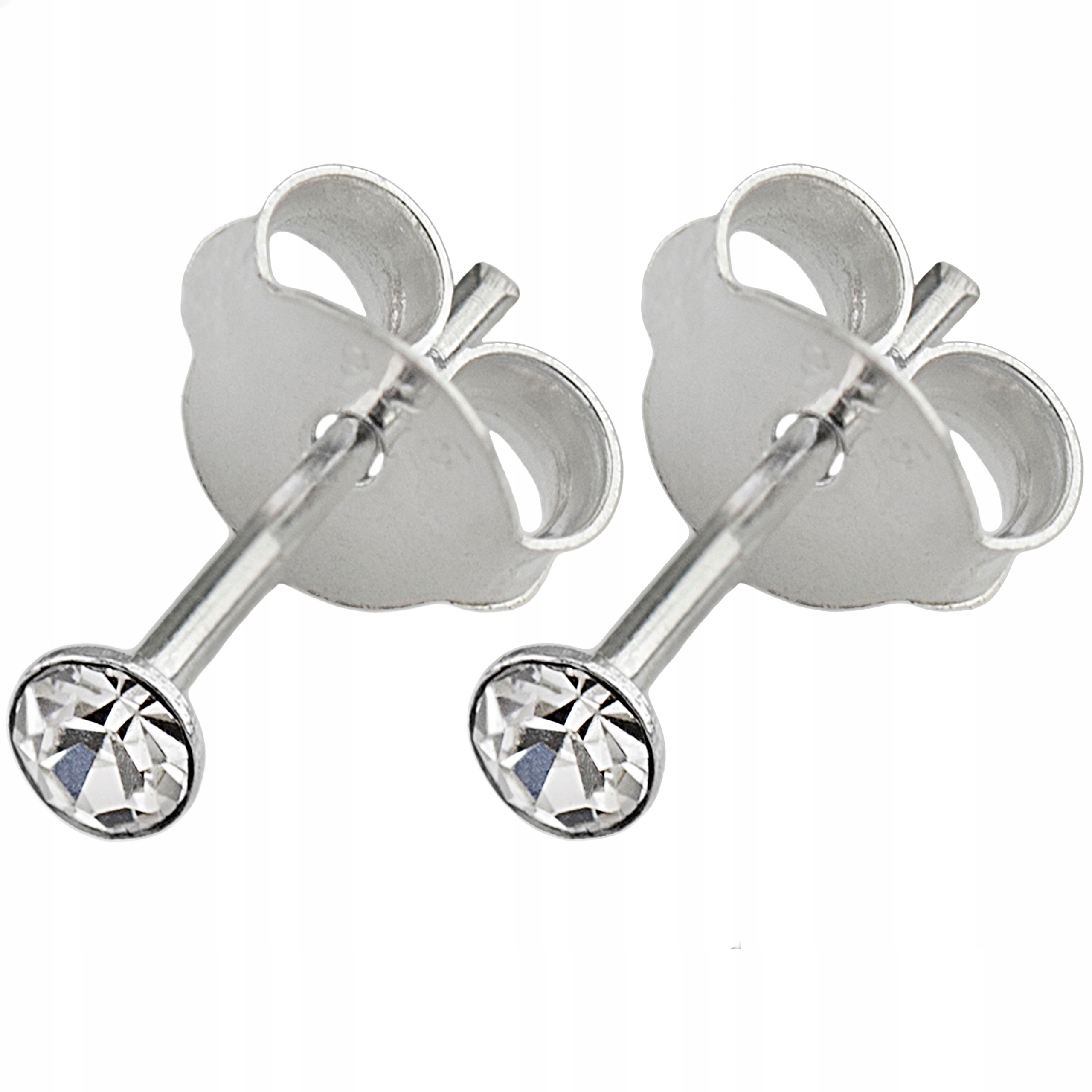 

Kolczyki z cyrkonią 2,5 mm sztyfty srebro 0,925