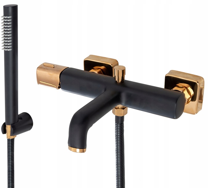 

Bateria wannowa długa wylewka Salto Black Gold Rea