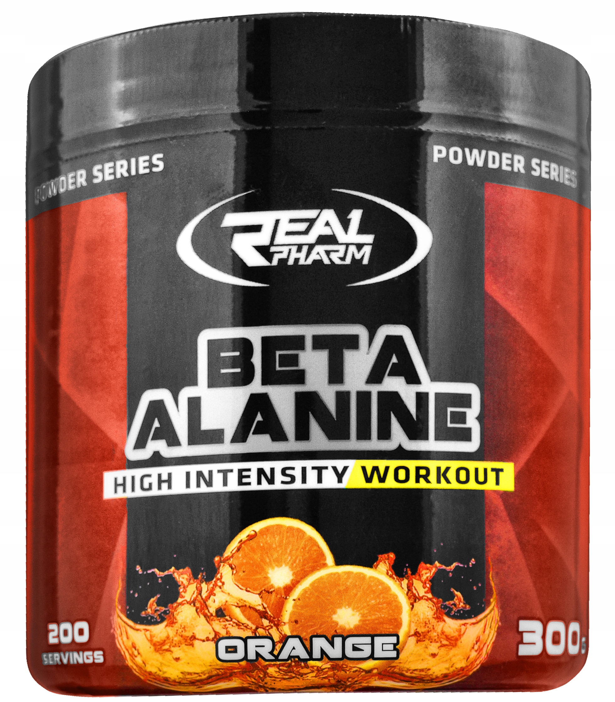 Alaninový prášek RealPharm Beta Alanine 300 g, oranžový
