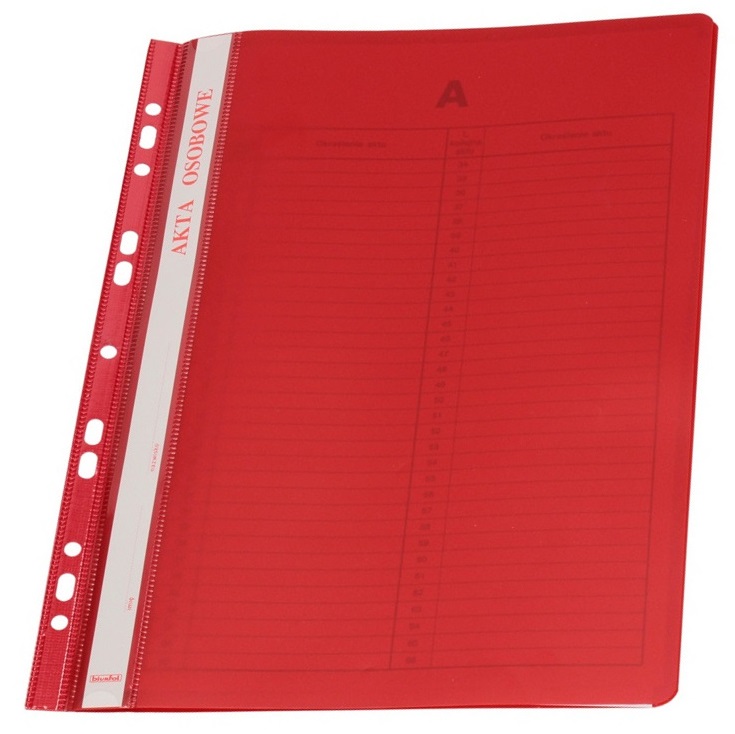 

Skoroszyt Na Akta Osobowe Wpinany Pcv Czerwony