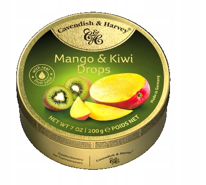 Landrynki Cavendish Mango & Kiwi Drops 200g