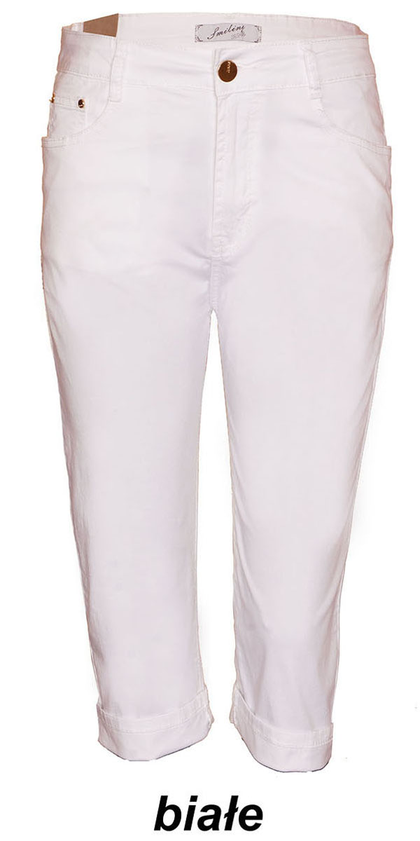 

Spodnie damskie rybaczki elastan Wyższy Stan 52