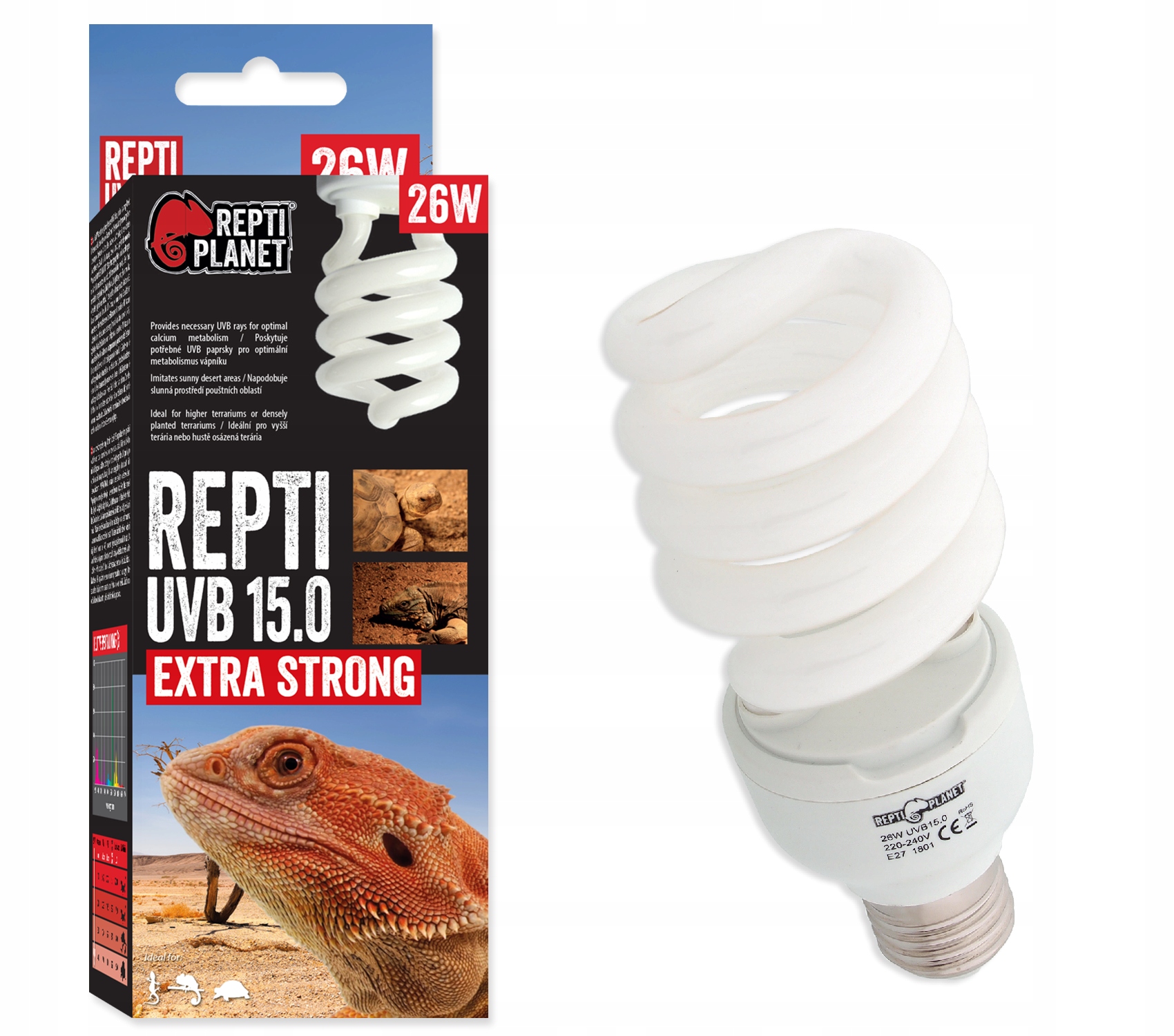 

Repti Planet Repti 15.0 26W Żarówka Uvb Terrarium
