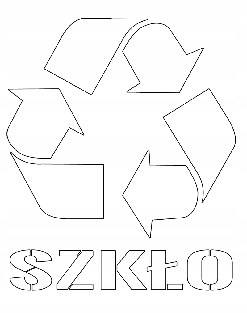 

Naklejka Na Śmietnik Kosze Śmieci Szkło - biała