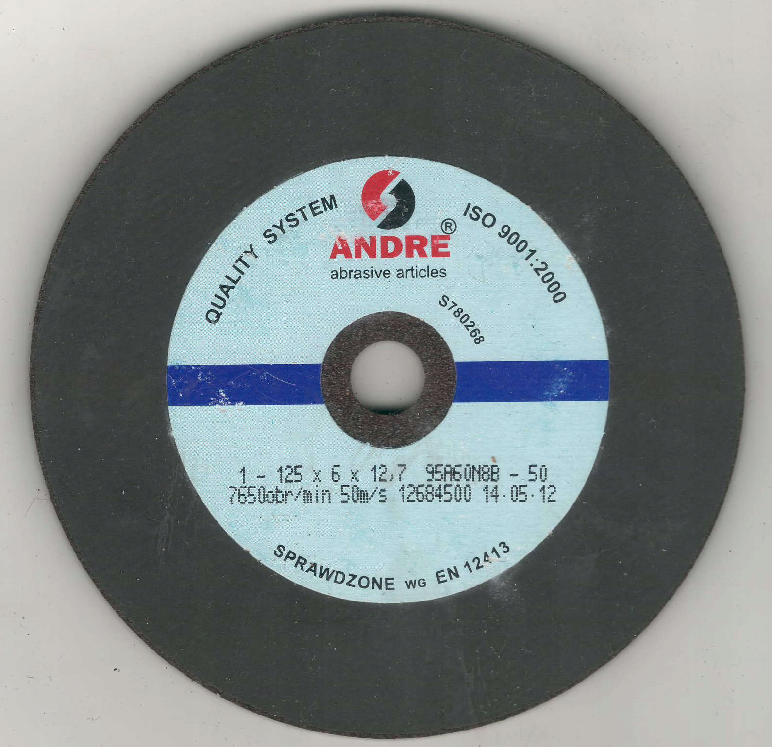 Brusný kotouč pro ostření pil 125x6x12,7 Andre 5 ks