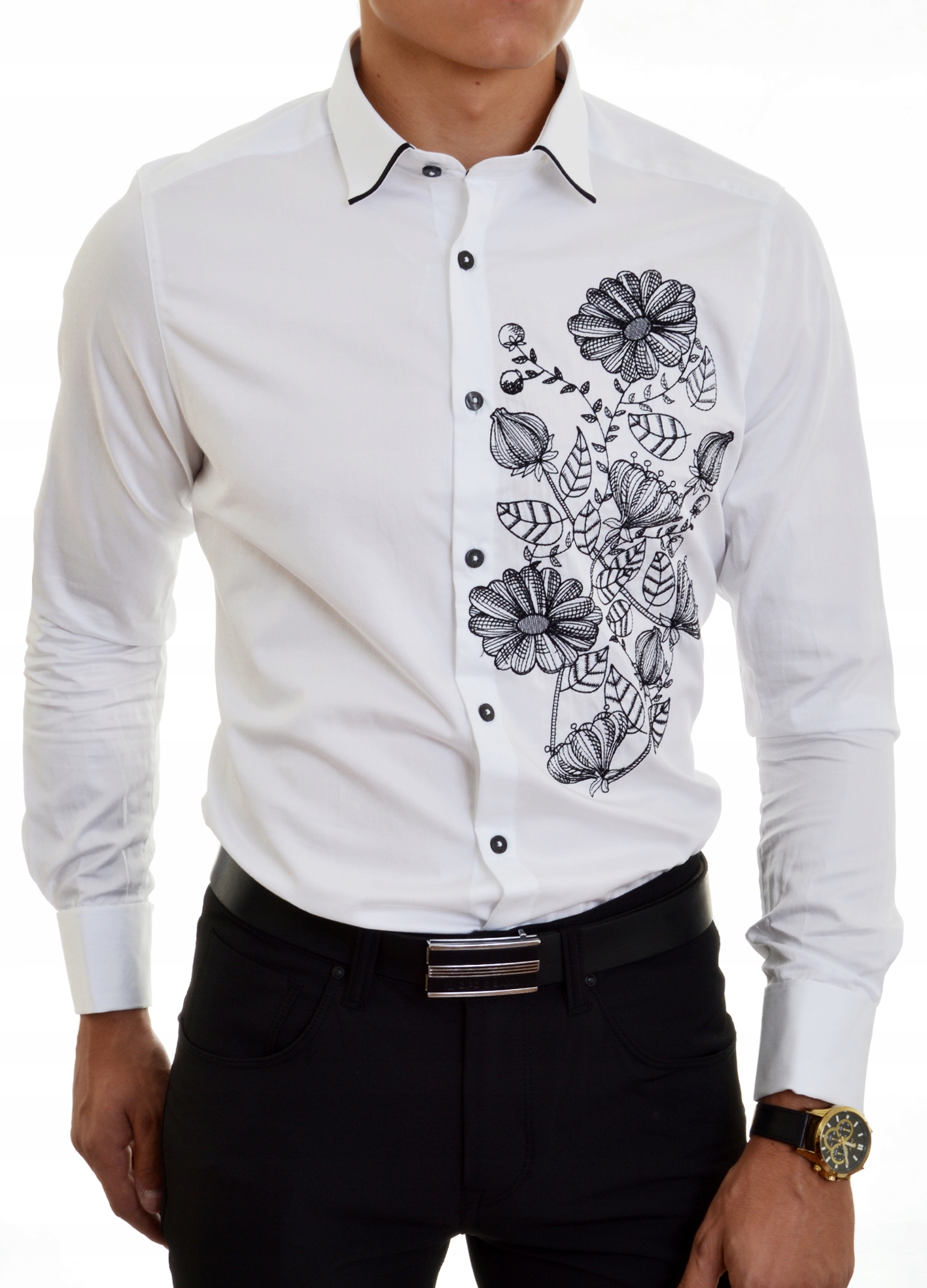 Pánská košile Mondo s vyšívanými sponami Bonus