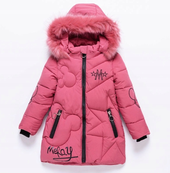 ЗИМНЯЯ КУРТКА ДЛЯ ДЕВОЧКИ С КАПЮШОНОМ ТЕПЛАЯ КУРТКА