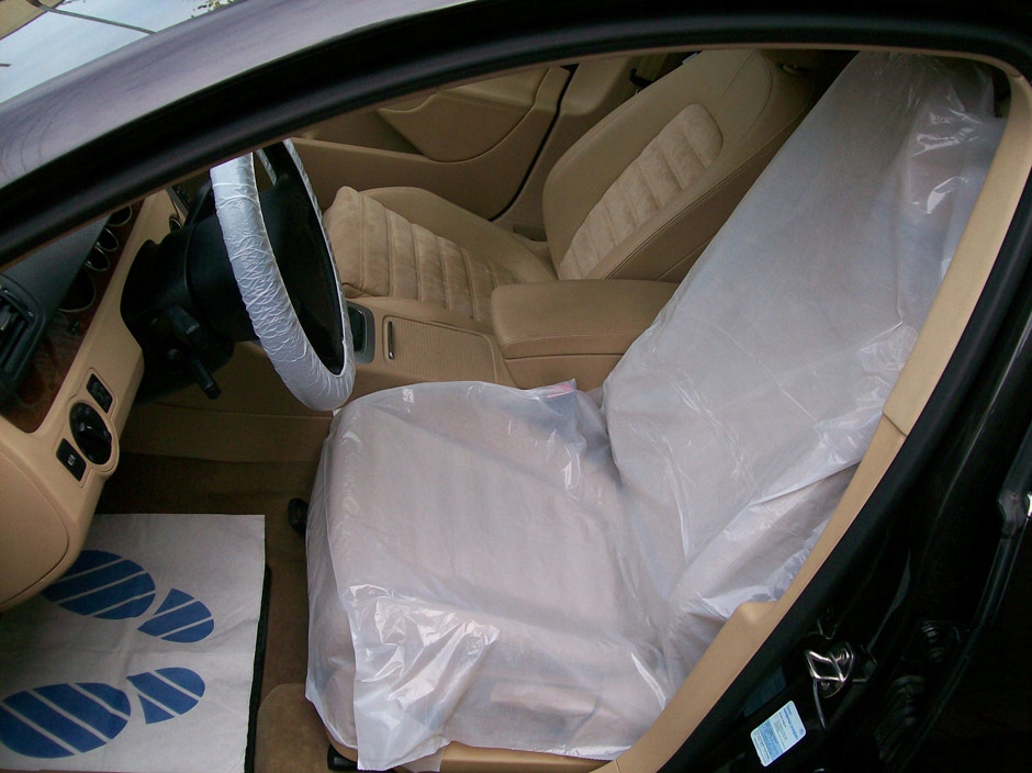 FOLIE OCHRONNE NA ROLCE pokrowce serwisowe na fotele siedzenia 100 szt