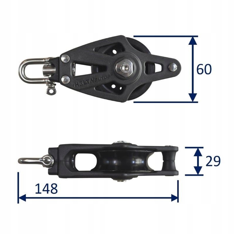 BLOK pojedyńczy z zaczepem PLAIN 60mm HOLT HT95211 Marka HOLT