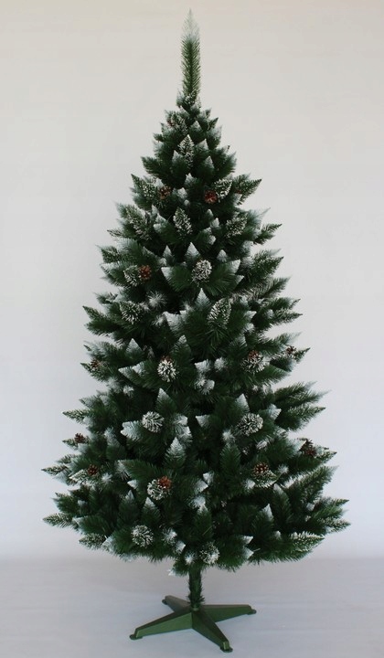 

Choinka sztuczna Diamentowa śnieg szyszki 220 cm