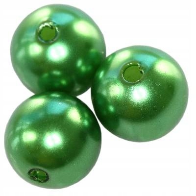 Perełki Plastik Zielone 10MM 20SZT
