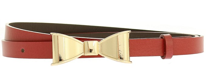 

Skórzany Wąski Damski Pasek kokardka 1,5 cm kolory