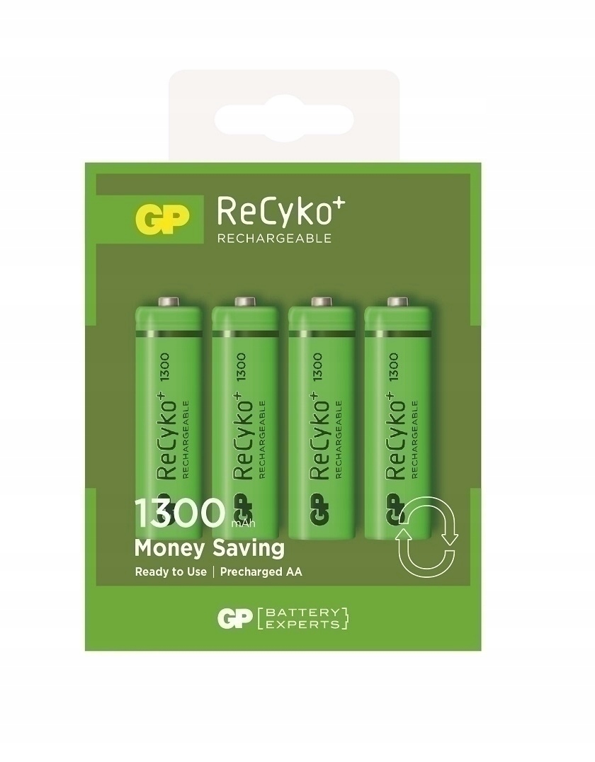 

4 sztuki Akumulatory Gp Recyko Aa R6 1300mAh 1,2V