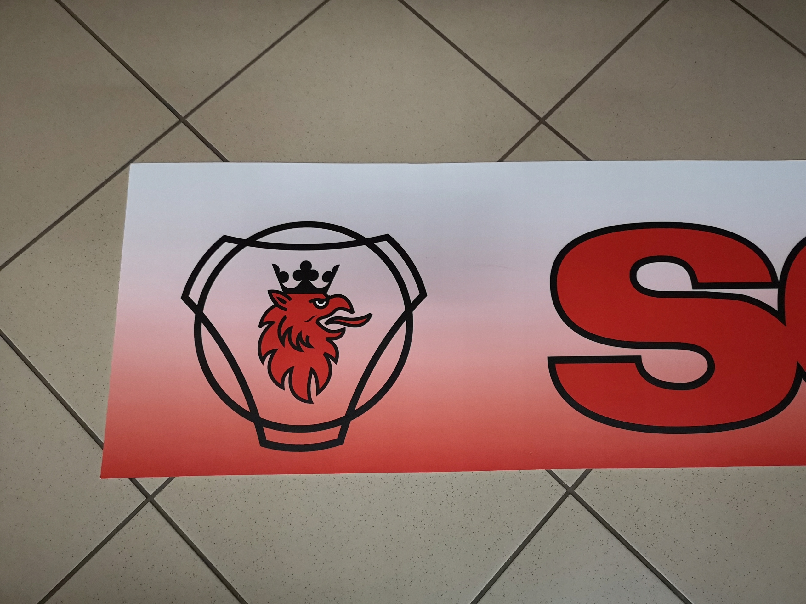 Chlapacz fartuch naczepy przyczepy SCANIA bialy Installation side Rear