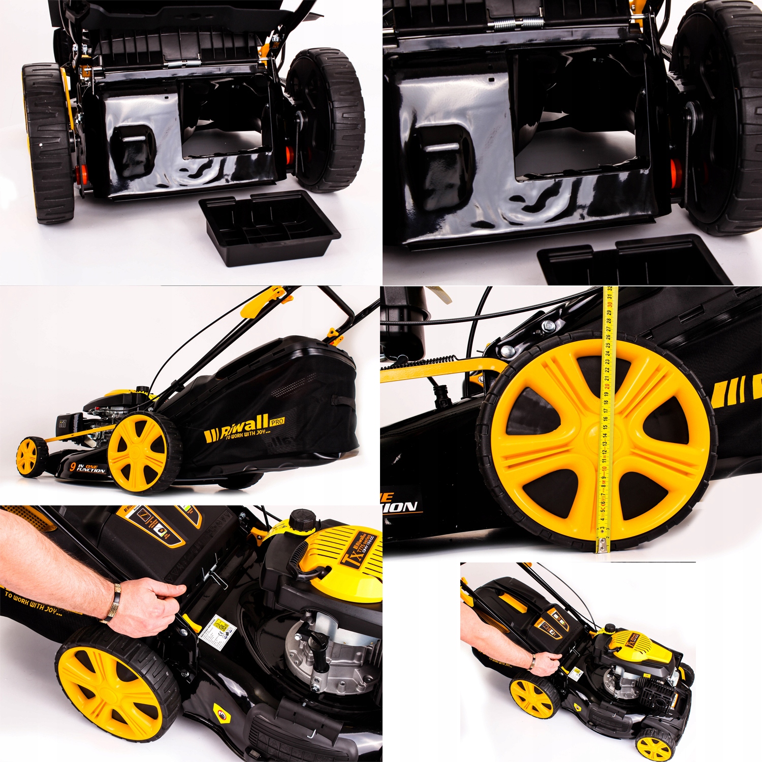 KOSIARKA SPALINOWA RIWALL 51CM 9w1 Z NAPĘDEM 5190 MOCNA Z 2 NOŻAMI + OLEJ Kosz z koszem