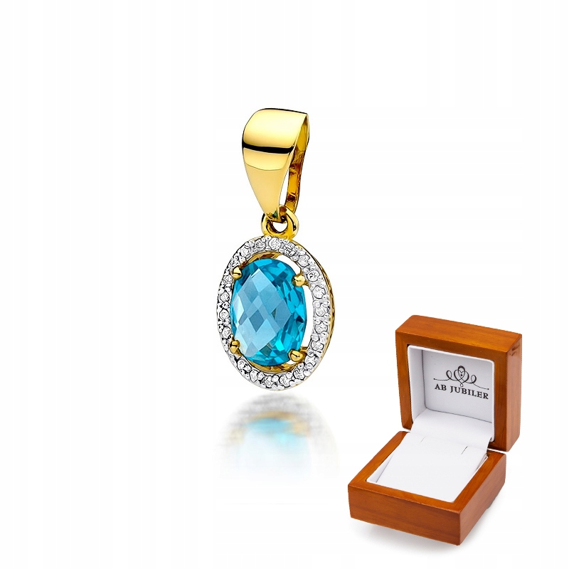

Złota Zawieszka Topaz 1,70ct i Brylant id Z-80