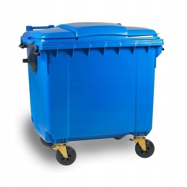 KONTENER POJEMNIK NA ODPADY ŚMIECI 1100L NIEBIESKI