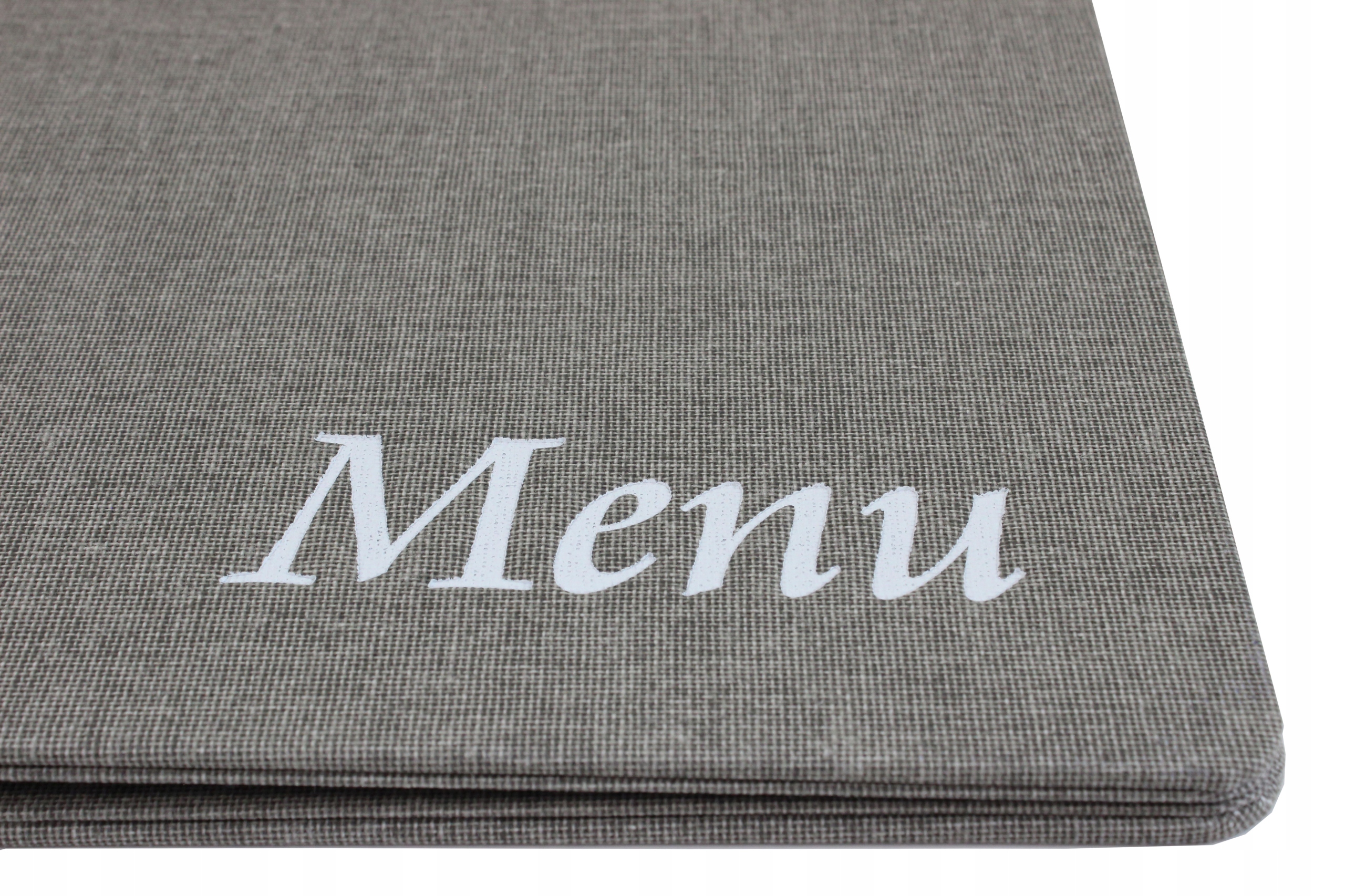 Karta menu Prestige, z płótna w kolorze naturalnym Marka inny