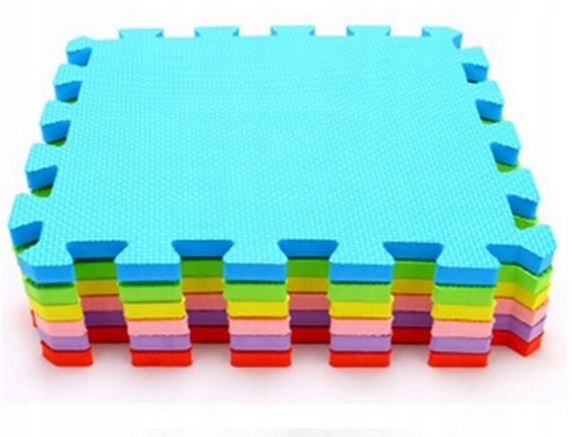 MEGA DUŻE PUZZLE PIANKOWE MATA KOLOROWA 10sztuk Bohater brak