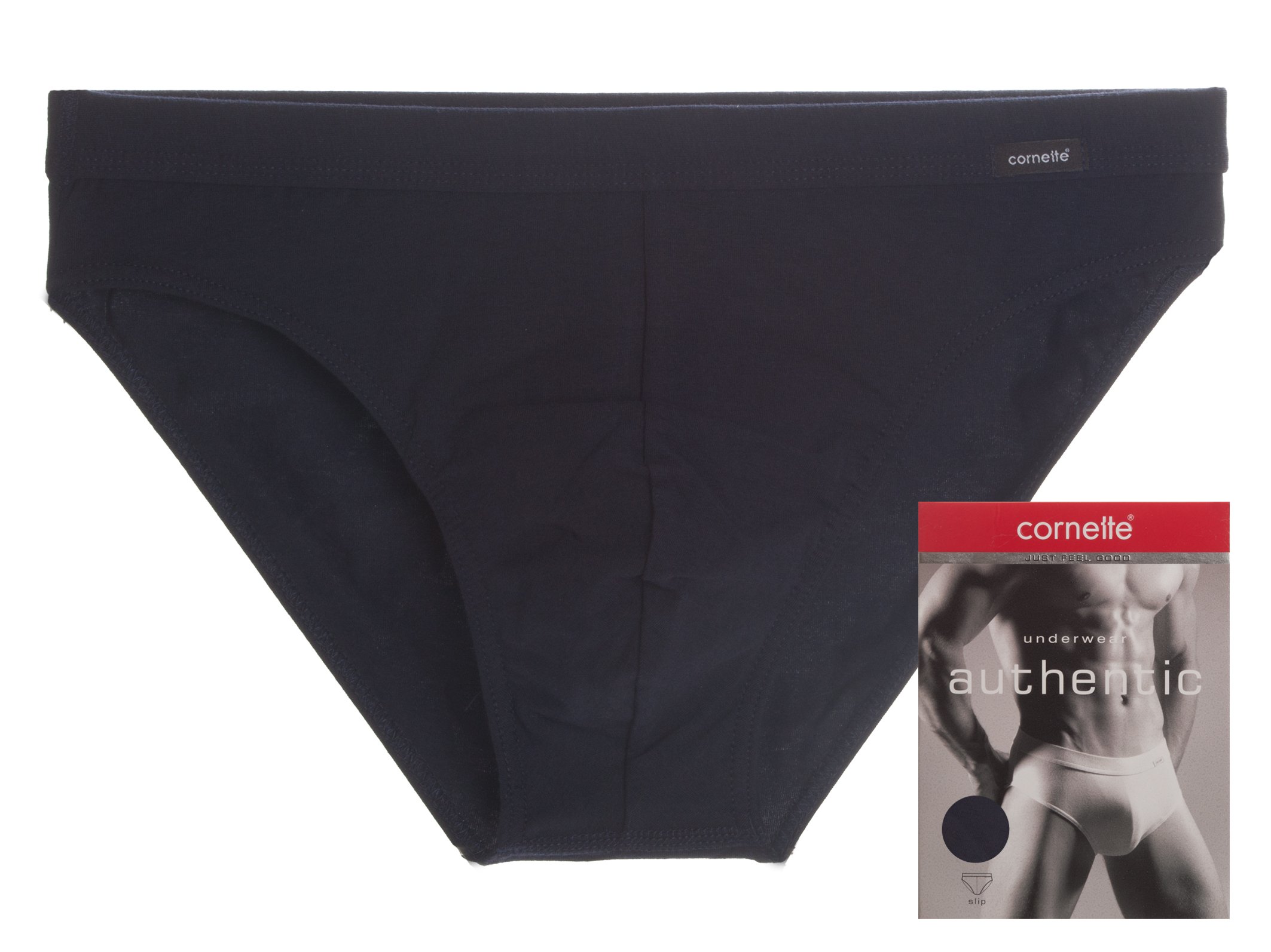 

Cornette Authentic Slipy mini bawełna czarne L