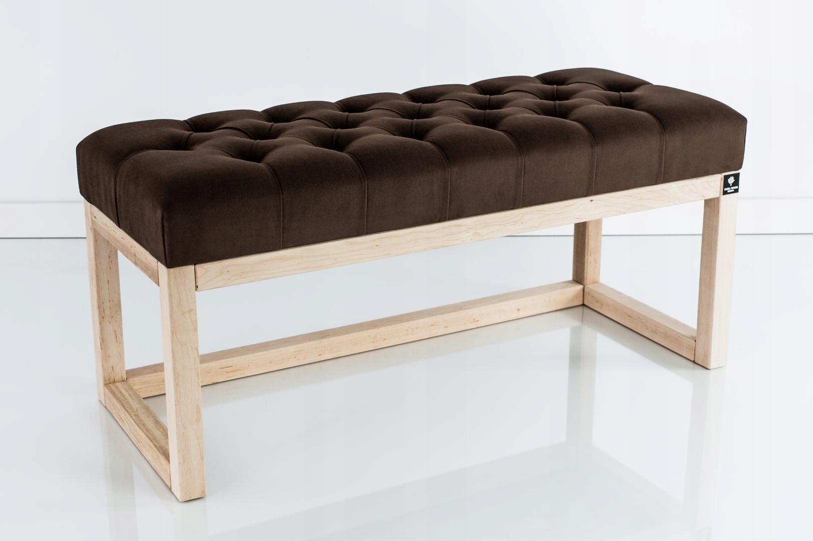 85 Producent Ławka Pufa Pikowana Brąz EMRA WOOD Kolor korpusu biały