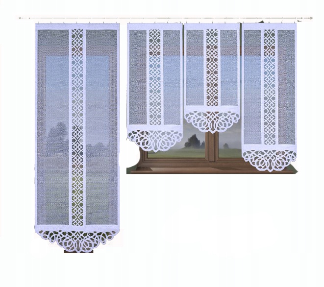 

Mg Portos panel Ekran firana Ażur Żakard 90x230 cm