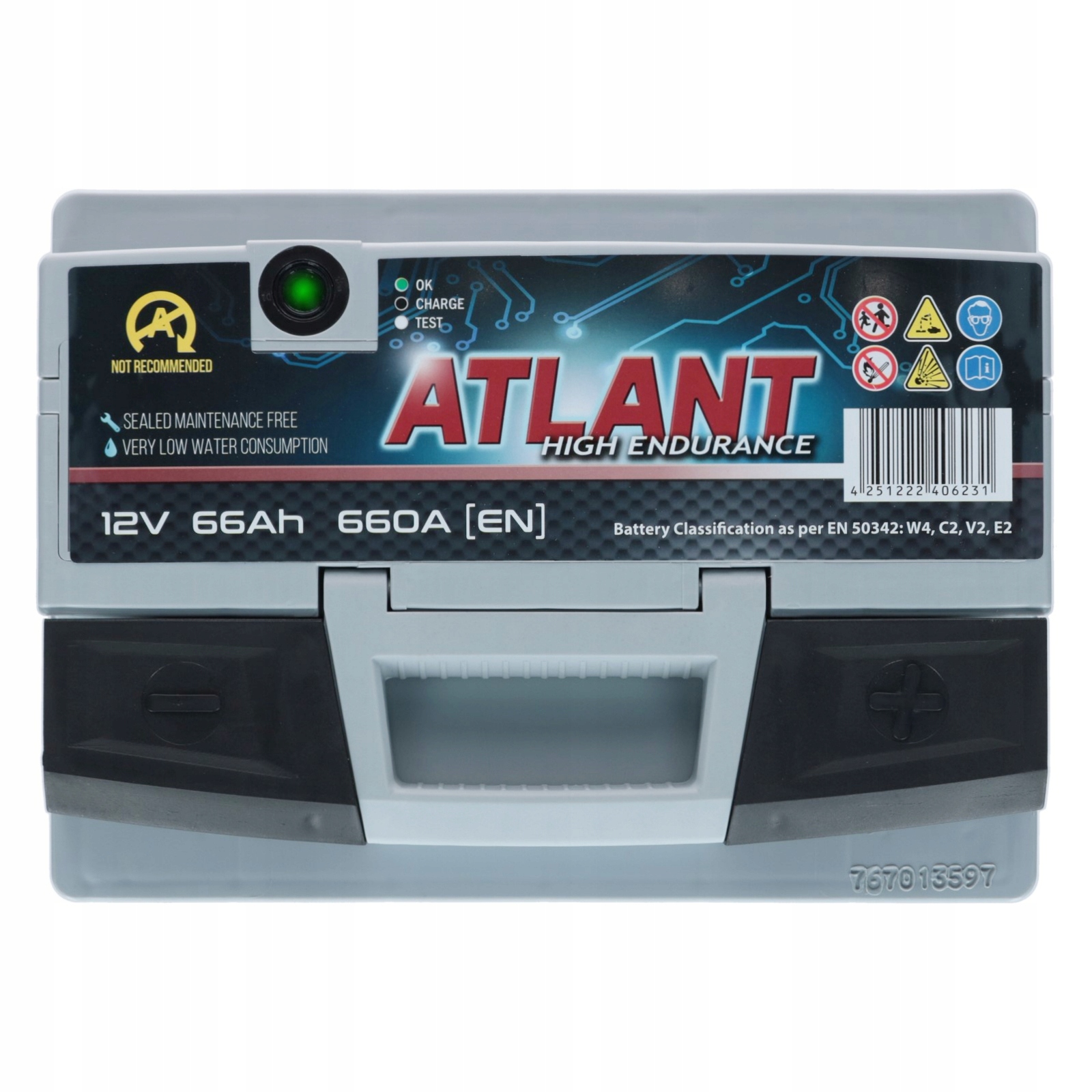 Atlant 12V 60Ah 540A/EN Autobatterie Atlant ATL60-S