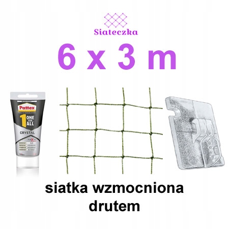 

Zestaw Siatka Z Drutem Balkon Dla Kota Zaczepy 6x3