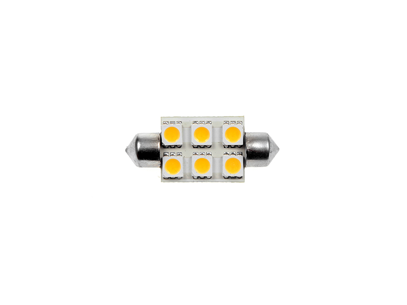 

Żarówka rurkowa 42mm C5W/C10W 6 Led Smd b. zimna
