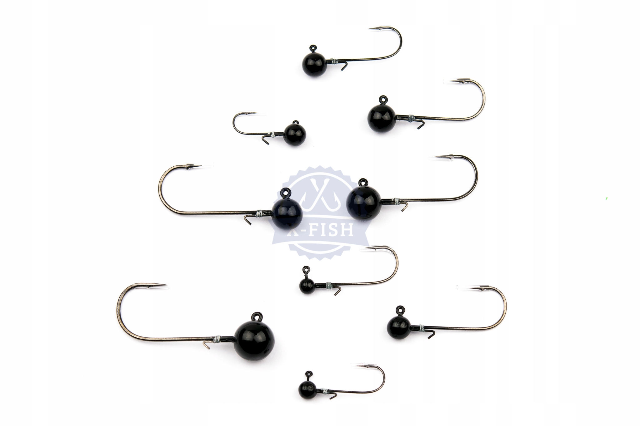Główki jigowe wolframowe z zaczepem czarne 1.3g/4 Marka MB