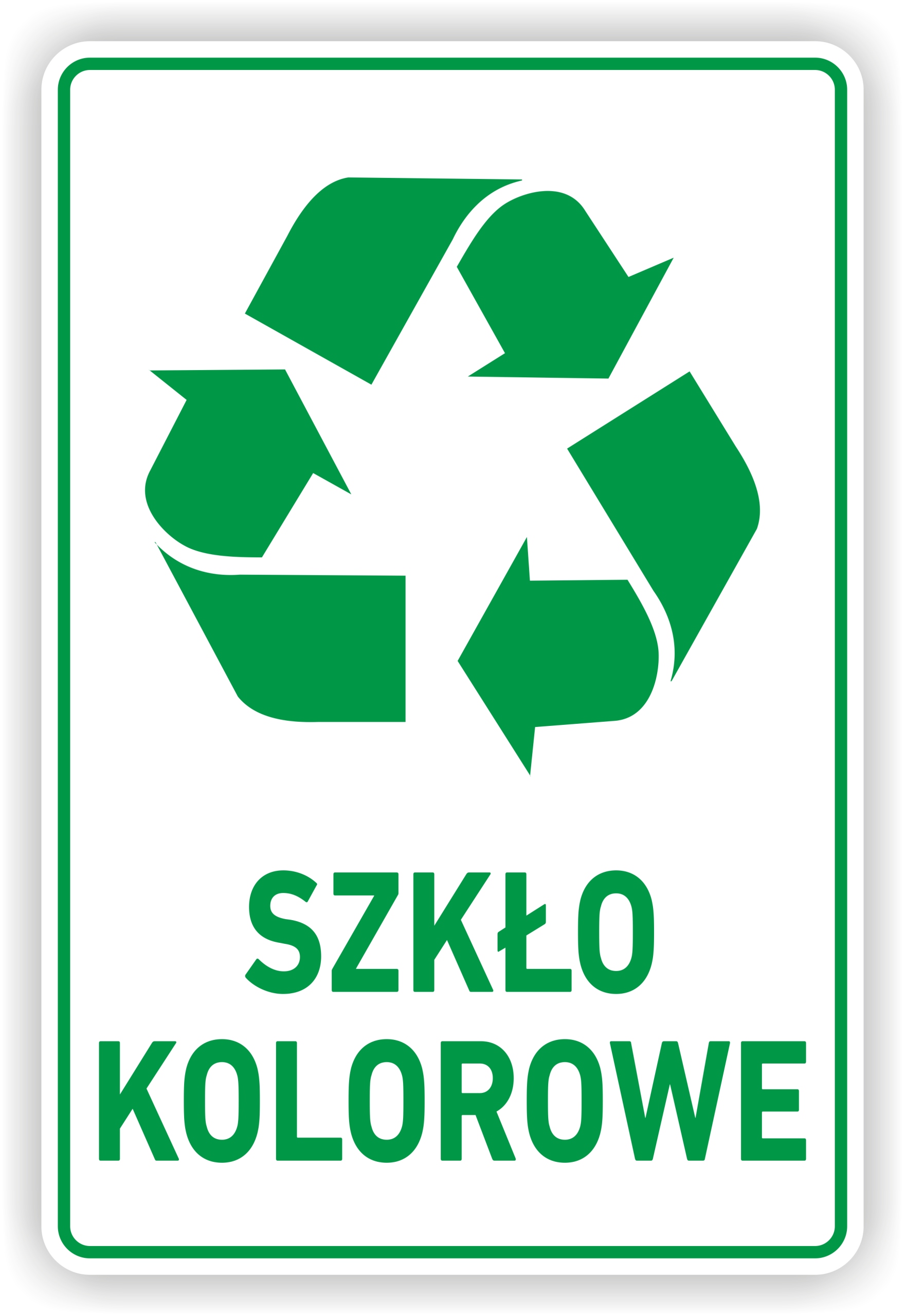 

Szkło Kolorowe Naklejka na kosz śmieci 30x20cm