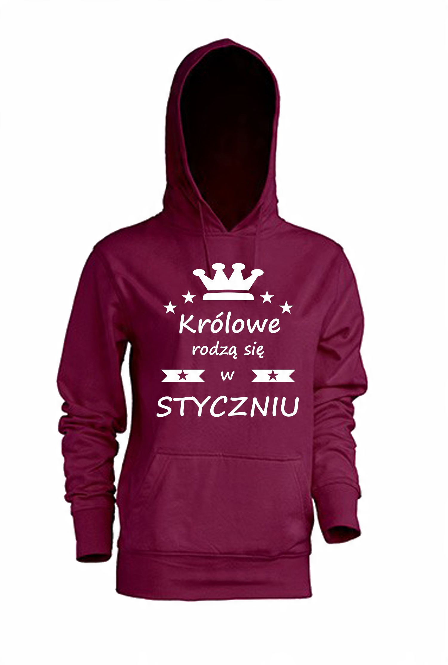 

Bluza z kapturem Królowe Rodzą Się w podaj miesiąc