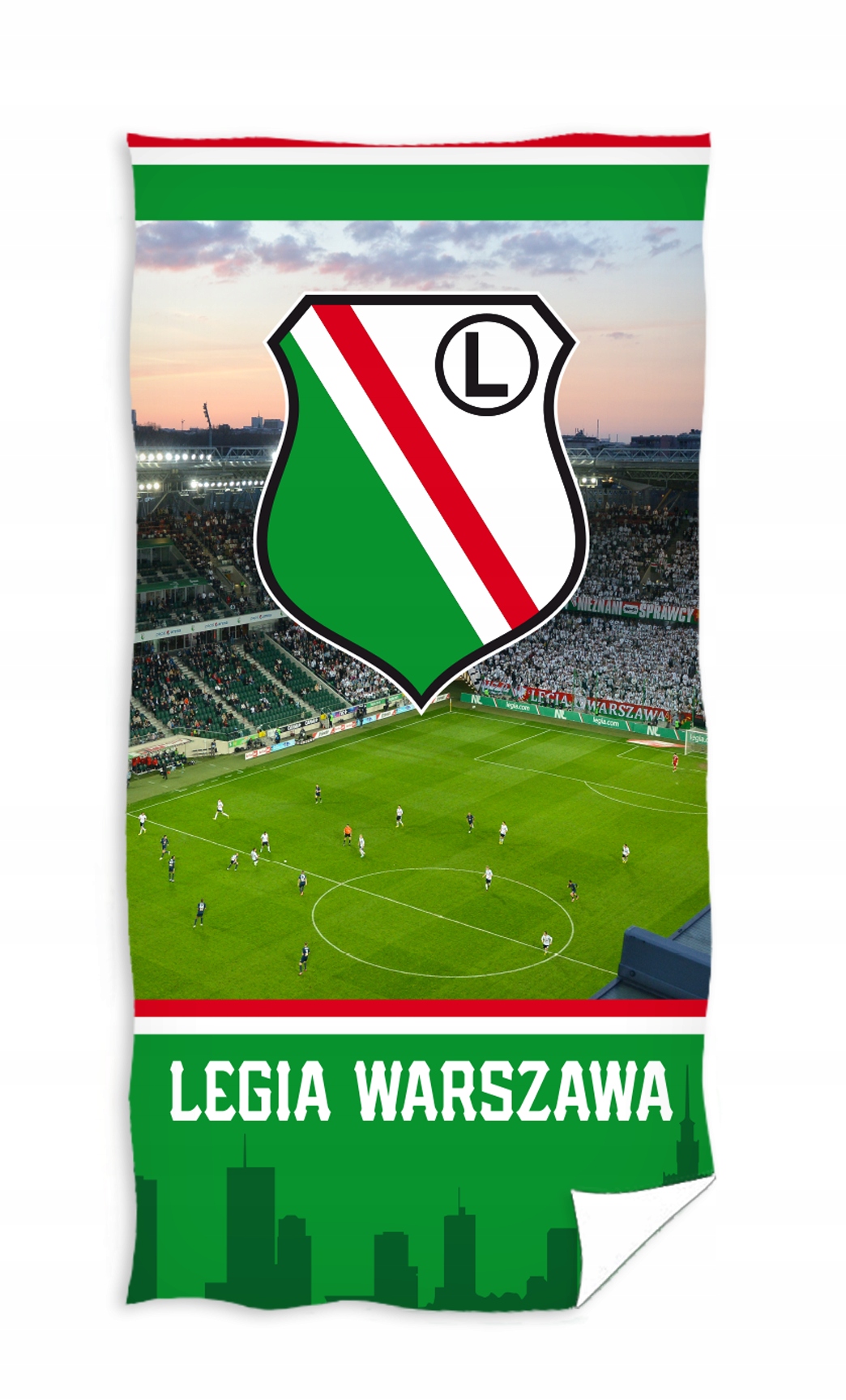 Ręcznik Legia Warszawa Stadion Legii Herb Legia Cwks Oryginał 70x140